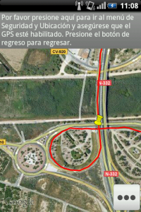 Recorrido grabado con MyTracks