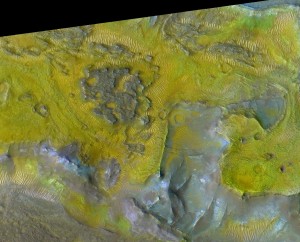 Nili Fossae. Créditos: NASA/JPL/JHUAPL/University of Arizona/Brown University 
