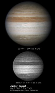 Flash en Júpiter el día 3 de Junio de 2010. Créditos: Christopher Go