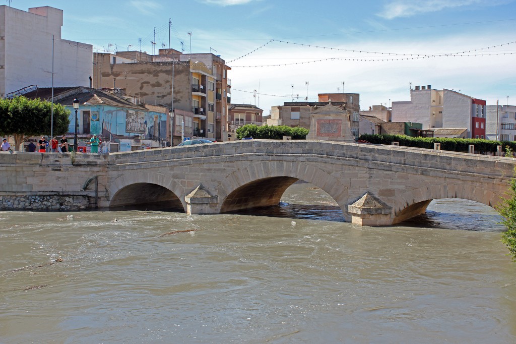 Color de las aguas del río Segura a su paso por Rojales (Alicante). Color de las aguas del río Segura a su paso por Rojales (Alicante).