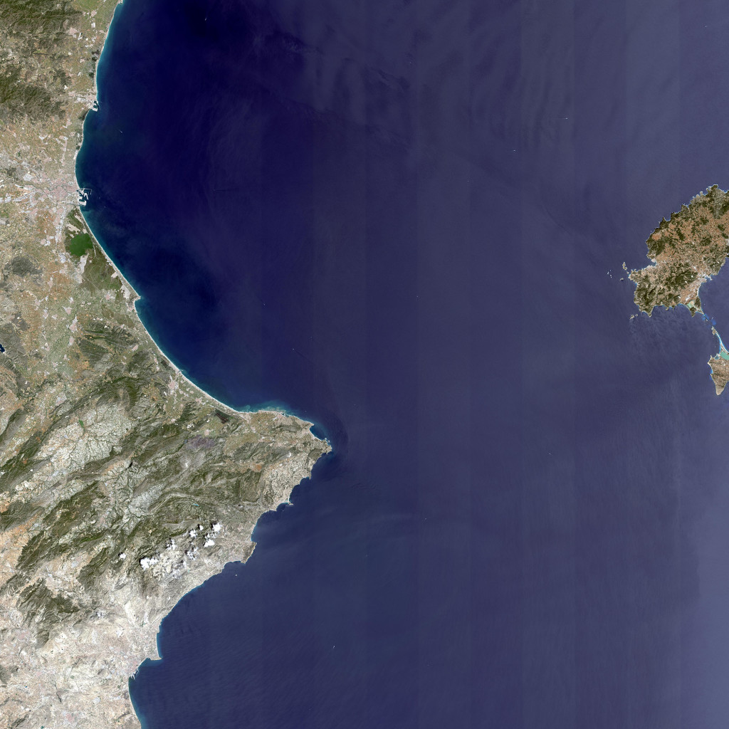 Mira con detenimiento esta imágen, ábrela. NASA/Landsat.