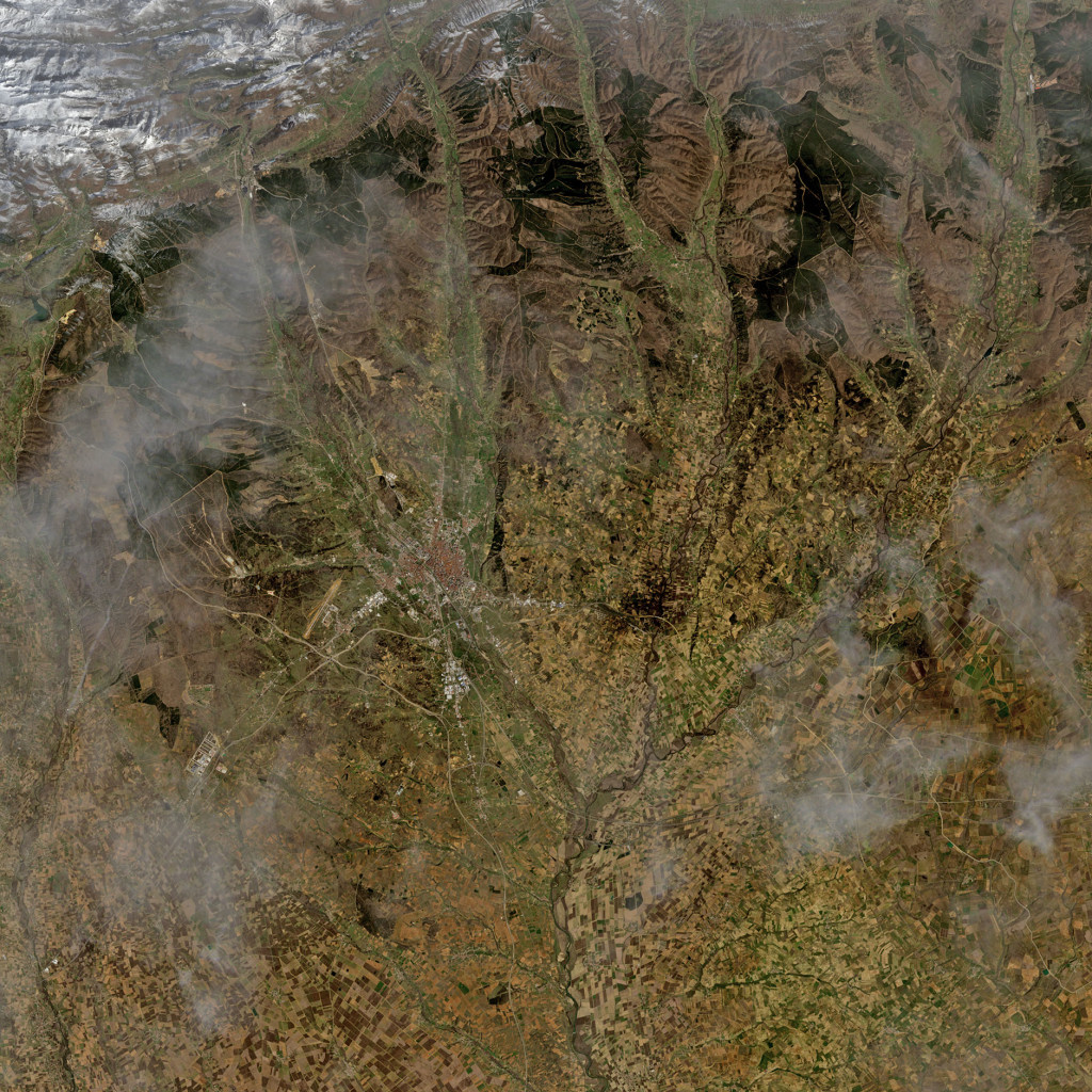 León, vista desde el Landsat 8. NASA/USGS.